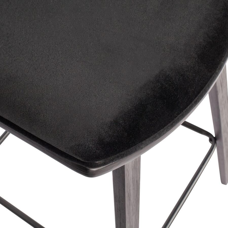 WOOOD Barkruk Senn Zitvlak van velours H 94 cm x B 41 cm (2 stuks)