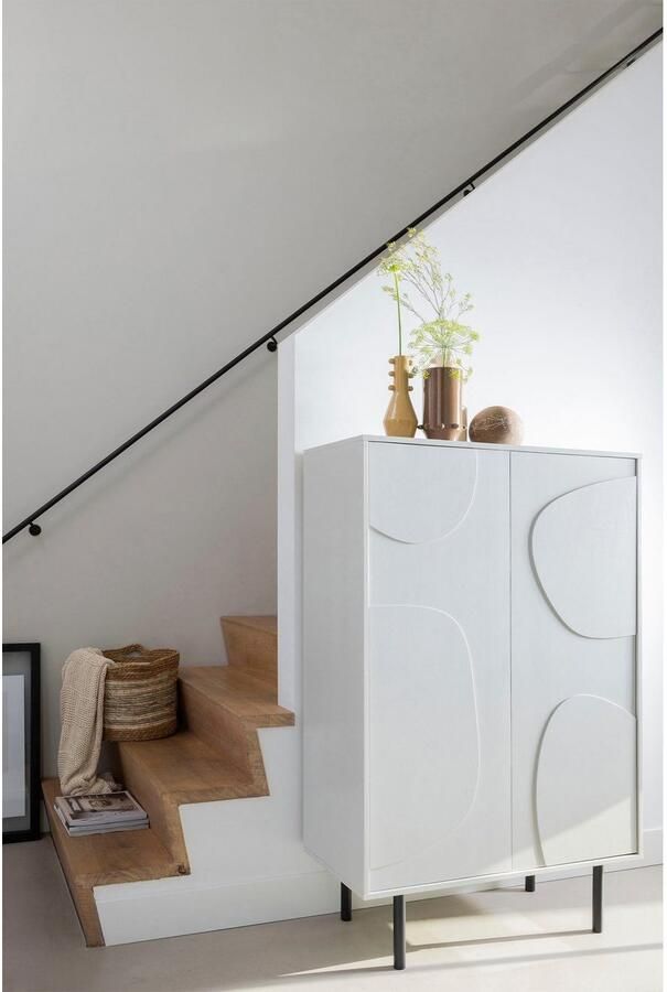 WOOOD Cadiz Opbergkast Grenenhout Mist Grijs 135x85x40 cm - Foto 7