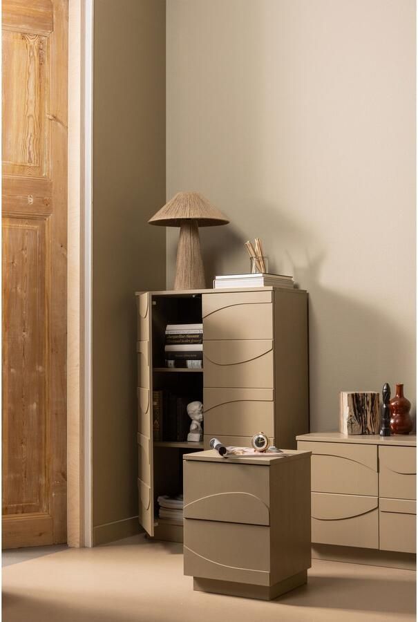 WOOOD Nachtkastje Teo 3d-effect belastbaar tot 15 kg push-to-open functie breedte 36 cm - Foto 9