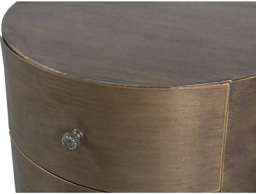 BePureHome Glossy Rond Kastje Met Twee Handige Lades Metaal Antique Brass 48x39x39 cm - Foto 10