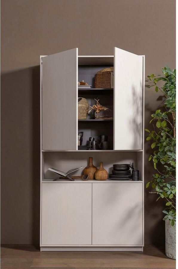 WOOOD Buffetkast Finca met push-to-open systeem hoogte 210 cm x breedte 110 cm - Foto 6