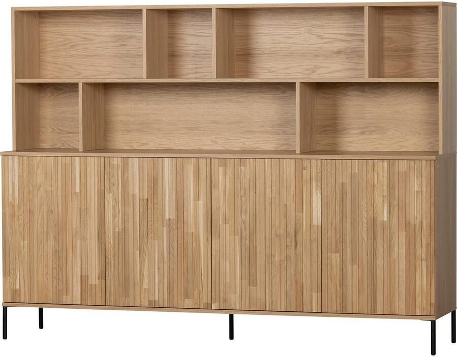 WOOOD Buffetkast Gravu veel opbergruimte push-to-open functie h 150 cm x b 200 cm - Foto 7