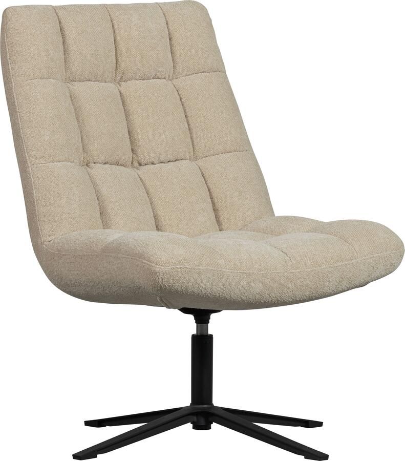 WOOOD Draaibare fauteuil Job Bouclé-bekleding relaxstoel H 101 cm x B 70 cm - Foto 6