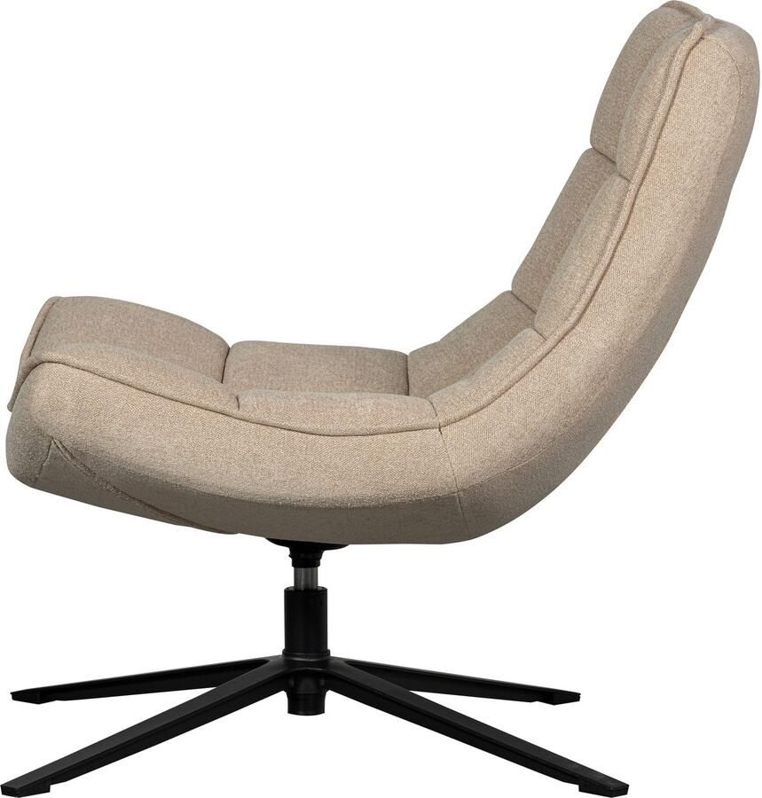 WOOOD Draaibare fauteuil Maudi Metalen frame gepolsterd met geweven stof H 84 cm x B 74 cm - Foto 7