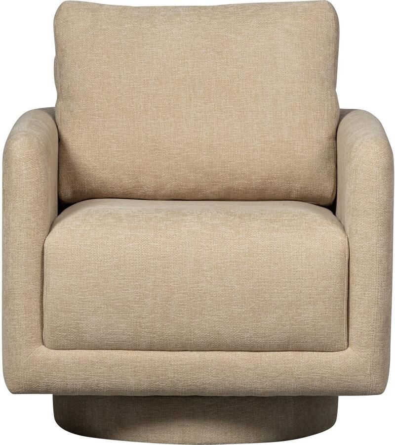 WOOOD Draaibare fauteuil OSCAR met zachte chenille bekleding breedte 78 cm - Foto 8