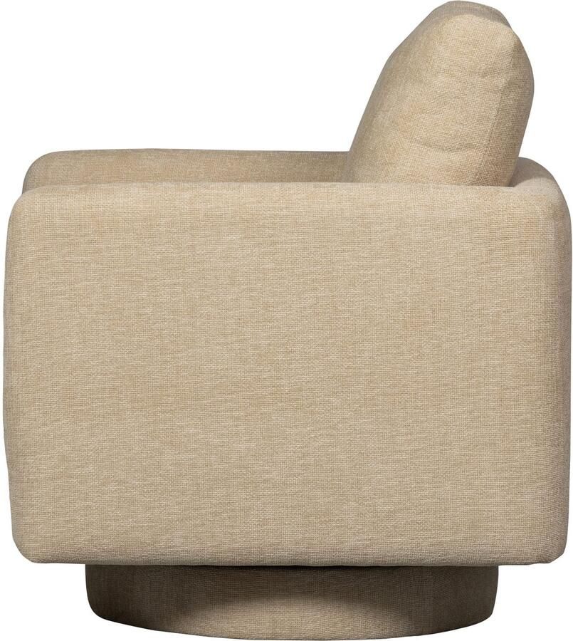 WOOOD Draaibare fauteuil OSCAR met zachte chenille bekleding breedte 78 cm - Foto 6
