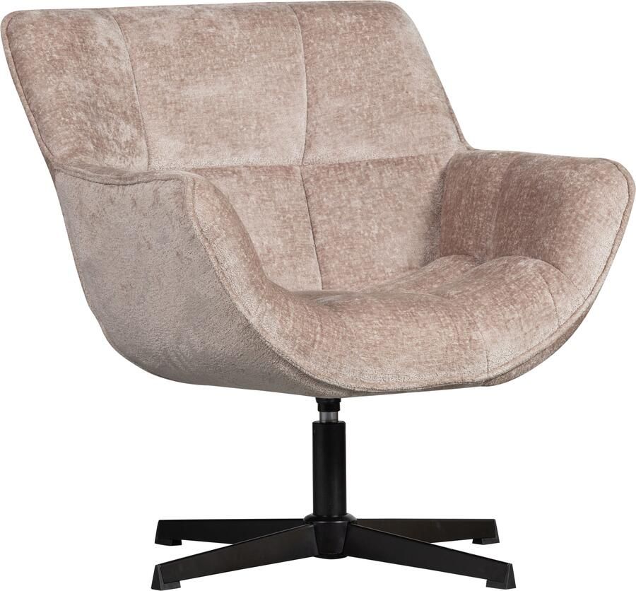 WOOOD Draaibare fauteuil Wibo met chenille-stof breedte 71 cm - Foto 3