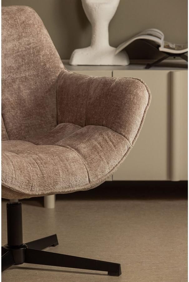 WOOOD Draaibare fauteuil Wibo met chenille-stof breedte 71 cm - Foto 9