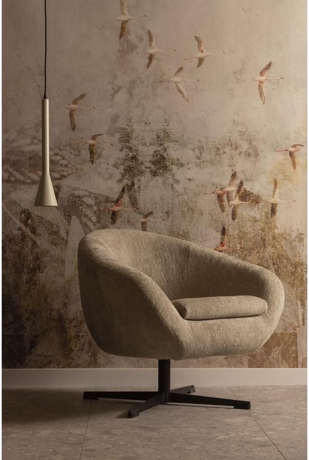 WOOOD Draaistoel Desert van robuust ontwerp gepolsterd bolvormige zitting hoogte 70 cm - Foto 7