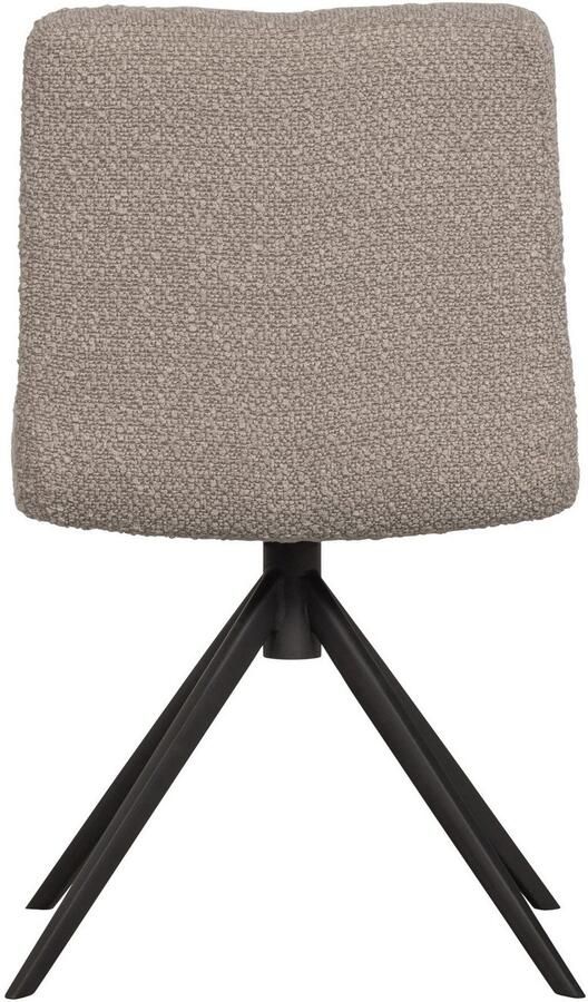 WOOOD Exclusive Vinny Draaibare Eetkamerstoel Boucle Zand 80x48x45 - Foto 8
