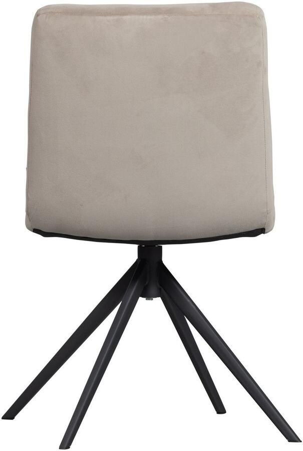 WOOOD Exclusive Vinny Draaibare Eetkamerstoel Velvet Zand 80x48x45 - Foto 4