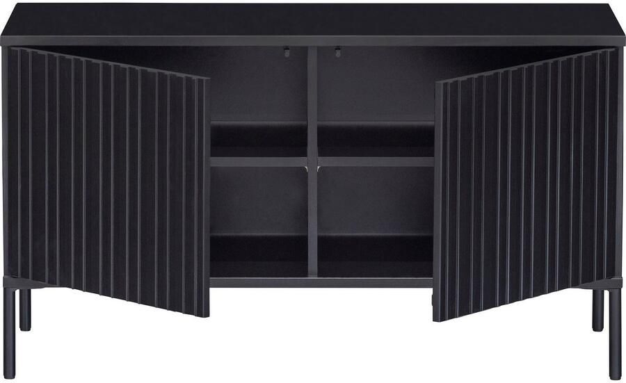 WOOOD Dressoir New Gravure TV-commode breedte 100 cm of 150 cm Commode hoogte 56 cm met grafische reliëfdeuren veel opbergruimte - Foto 8