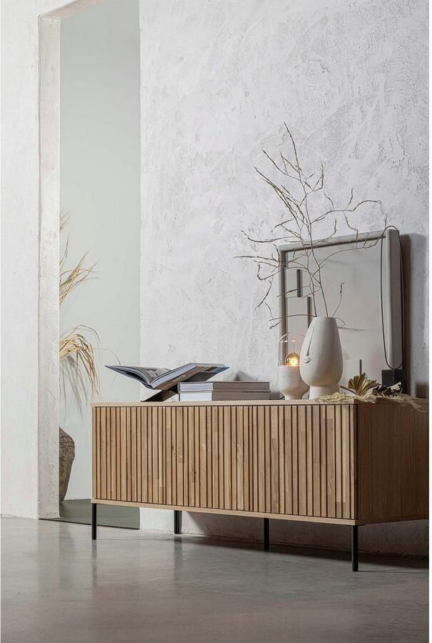 WOOOD Dressoir New Gravure TV-commode breedte 100 cm of 150 cm Commode hoogte 56 cm met grafische reliëfdeuren veel opbergruimte - Foto 5