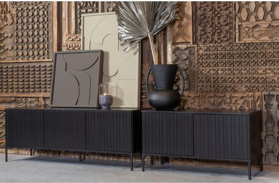 WOOOD Dressoir New Gravure TV-commode breedte 100 cm of 150 cm Commode hoogte 56 cm met grafische reliëfdeuren veel opbergruimte - Foto 6