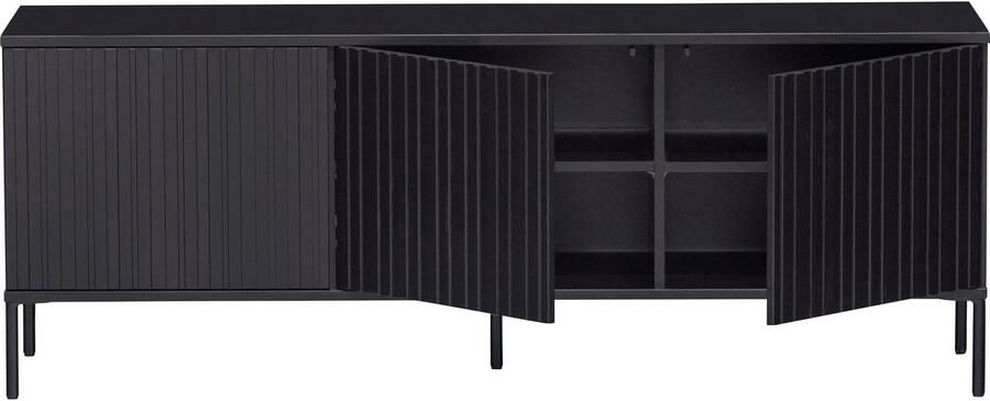 WOOOD Dressoir New Gravure TV-commode breedte 100 cm of 150 cm Commode hoogte 56 cm met grafische reliëfdeuren veel opbergruimte - Foto 10