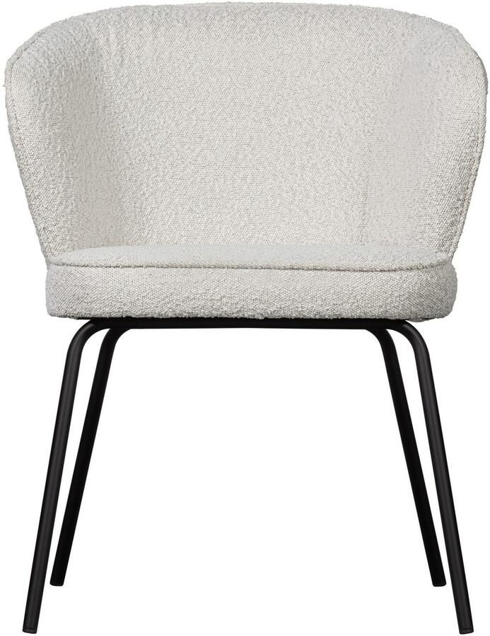 WOOOD Eetkamerstoel ADMITS Gestoffeerde stoel met 4-poots frame gepolsterd H 77 cm x B 60 cm (set 2 stuks) - Foto 4