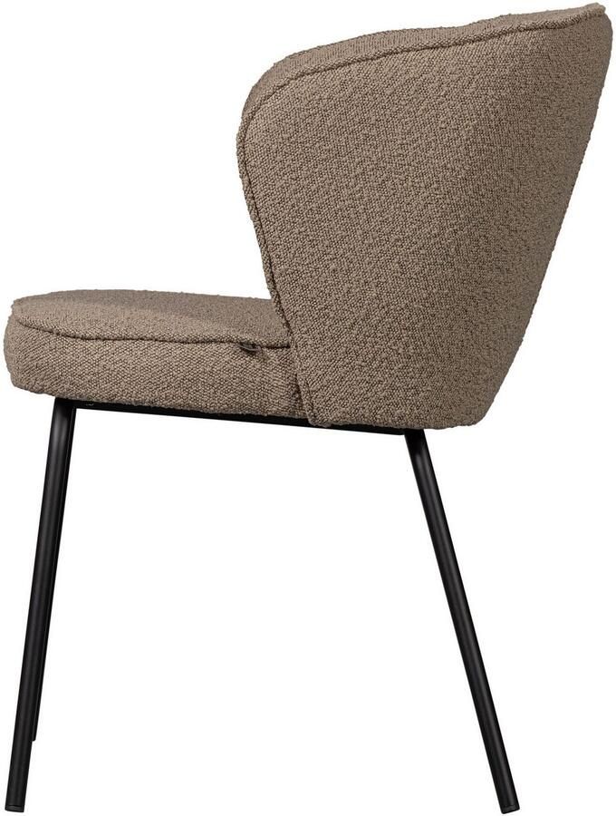 WOOOD Eetkamerstoel ADMITS Gestoffeerde stoel met 4-poots frame gepolsterd H 77 cm x B 60 cm (set 2 stuks) - Foto 4