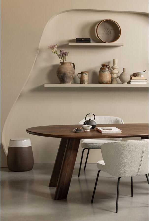 WOOOD Eetkamerstoel ADMITS Gestoffeerde stoel met 4-poots frame gepolsterd H 77 cm x B 60 cm (set 2 stuks) - Foto 6