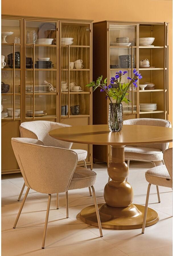 WOOOD Eetkamerstoel ADMITS Gestoffeerde stoel met 4-poots frame gepolsterd H 77 cm x B 60 cm (set 2 stuks) - Foto 7