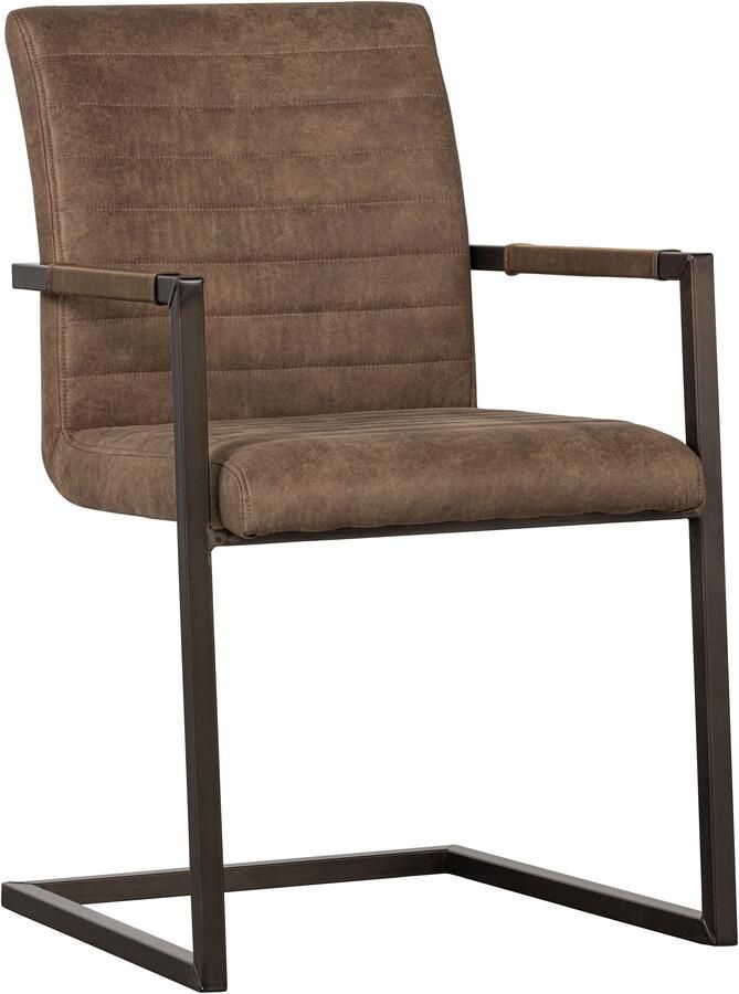 WOOOD Eetkamerstoel Bas Vrije schommelstoel gepolsterd breedte 54 cm metalen frame (set 2 stuks) - Foto 7