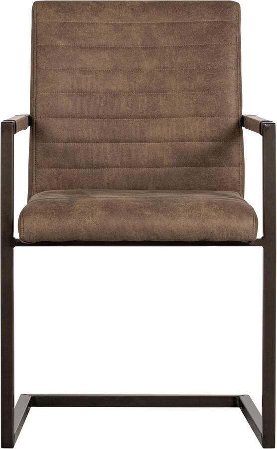 WOOOD Eetkamerstoel Bas Vrije schommelstoel gepolsterd breedte 54 cm metalen frame (set 2 stuks) - Foto 5