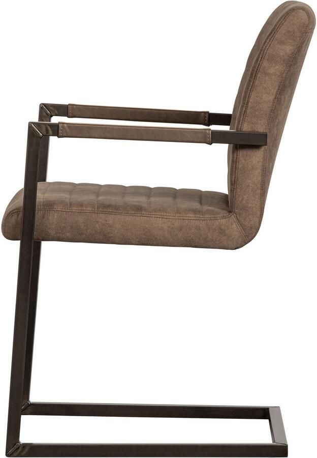 WOOOD Eetkamerstoel Bas Vrije schommelstoel gepolsterd breedte 54 cm metalen frame (set 2 stuks) - Foto 4