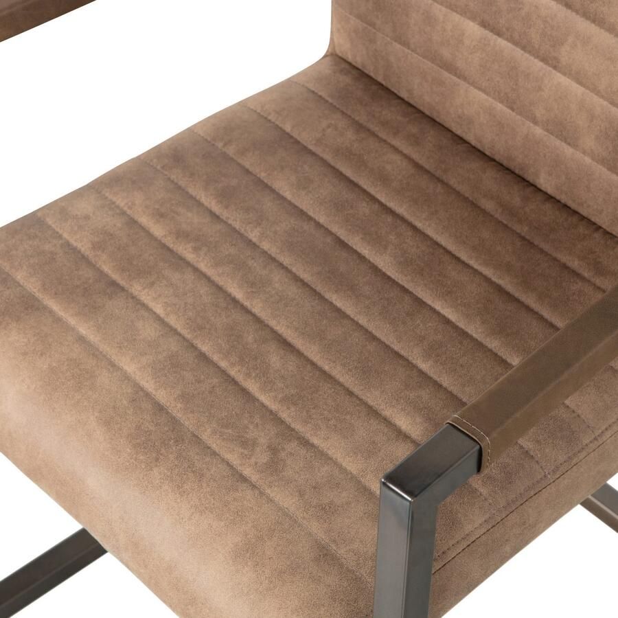 WOOOD Eetkamerstoel Bas Vrije schommelstoel gepolsterd breedte 54 cm metalen frame (set 2 stuks) - Foto 2