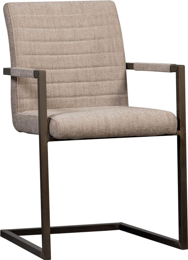 WOOOD Eetkamerstoel Bas Vrije schommelstoel gepolsterd breedte 54 cm metalen frame (set 2 stuks) - Foto 7