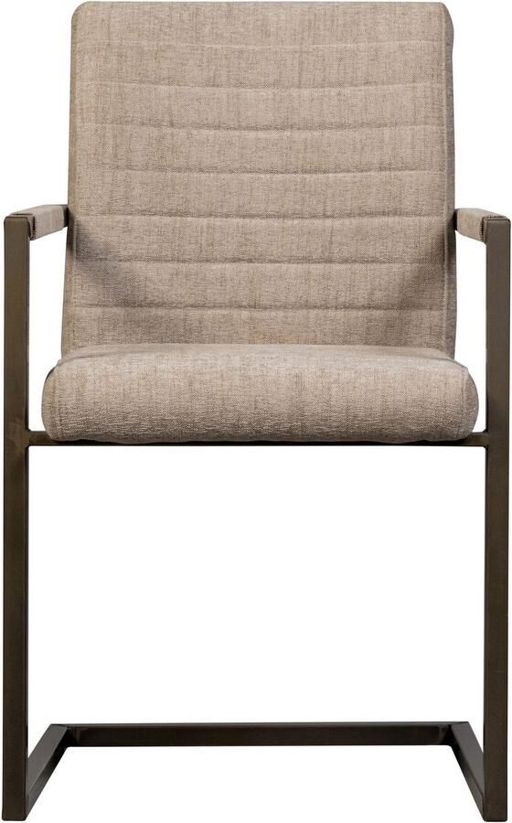 WOOOD Eetkamerstoel Bas Vrije schommelstoel gepolsterd breedte 54 cm metalen frame (set 2 stuks) - Foto 5