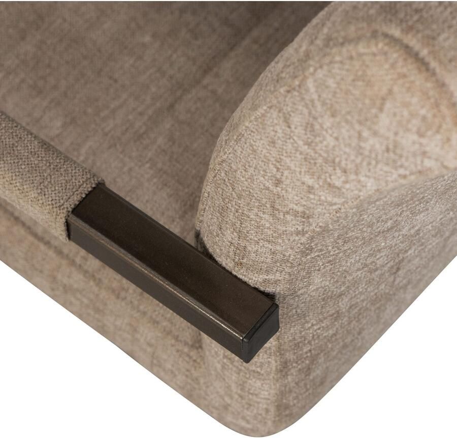 WOOOD Eetkamerstoel Bas Vrije schommelstoel gepolsterd breedte 54 cm metalen frame (set 2 stuks) - Foto 2