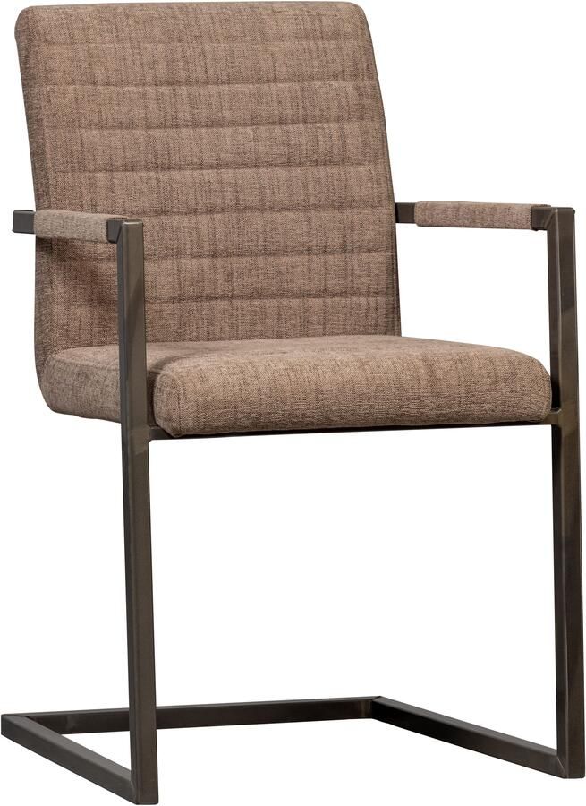 WOOOD Eetkamerstoel Bas Vrije schommelstoel gepolsterd breedte 54 cm metalen frame (set 2 stuks) - Foto 6