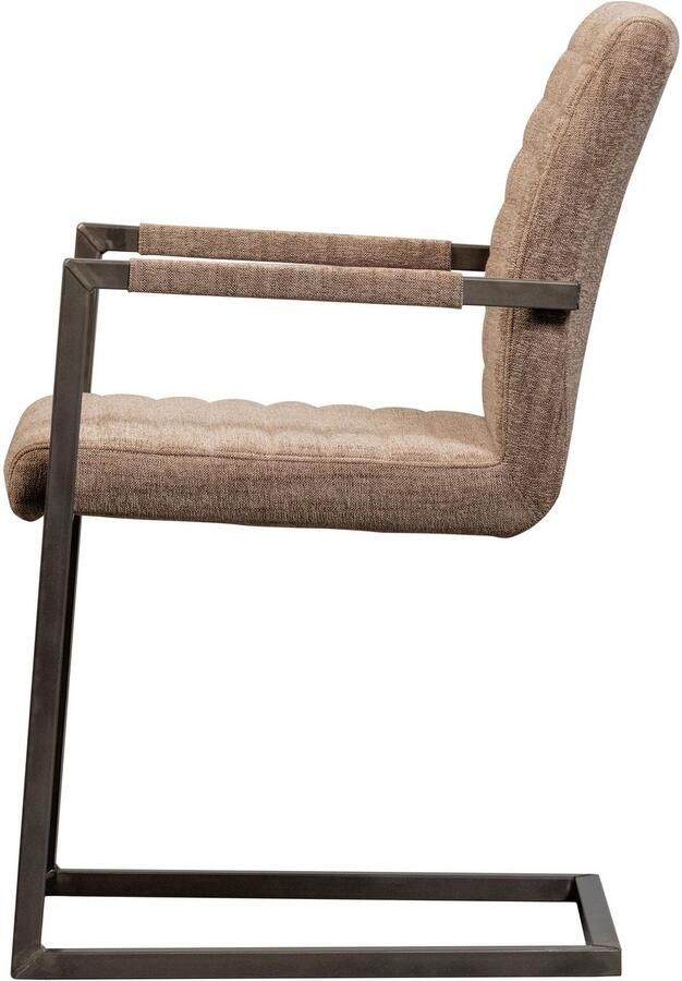 WOOOD Eetkamerstoel Bas Vrije schommelstoel gepolsterd breedte 54 cm metalen frame (set 2 stuks) - Foto 3