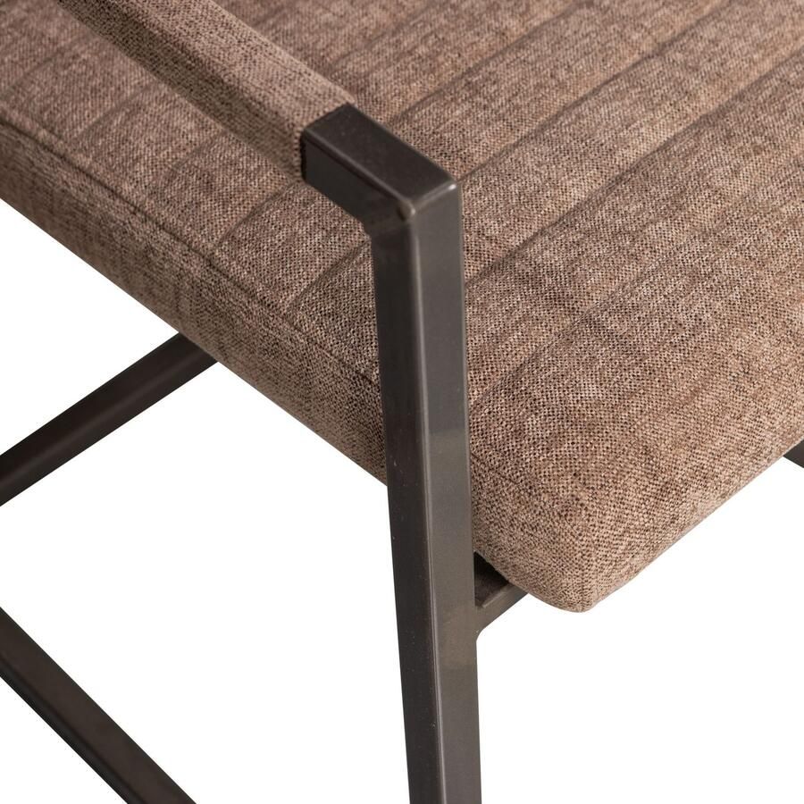 WOOOD Eetkamerstoel Bas Vrije schommelstoel gepolsterd breedte 54 cm metalen frame (set 2 stuks)