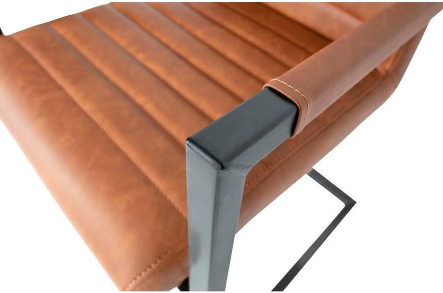Woonexpress Woood Armstoel WOOOD Bas Bruin Synthetisch Bruin 87x54x62cm (hxbxd) - Foto 6
