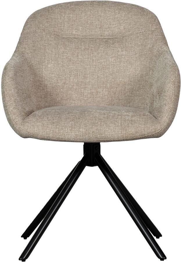 WOOOD Eetkamerstoel Grant Gestoffeerde stoel met draaifunctie breedte 57 cm (set 2 stuks) - Foto 5