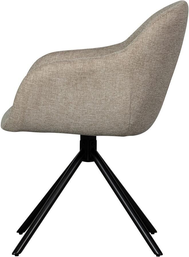 WOOOD Eetkamerstoel Grant Gestoffeerde stoel met draaifunctie breedte 57 cm (set 2 stuks) - Foto 4