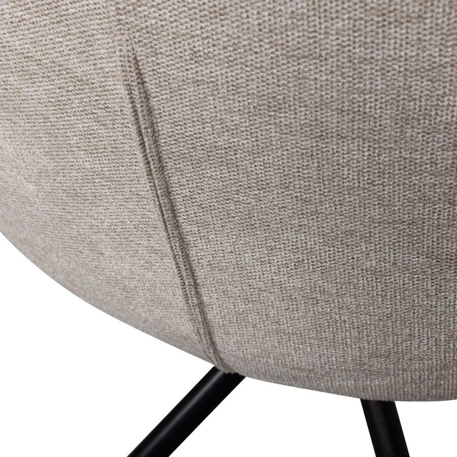 WOOOD Eetkamerstoel Grant Gestoffeerde stoel met draaifunctie breedte 57 cm (set 2 stuks) - Foto 2