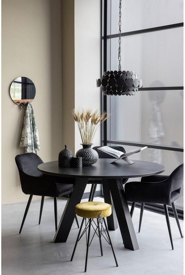 WOOOD Eetkamerstoel Jel gevoerd 4-poots onderstel h 80 cm x b 60 cm (2 stuks) - Foto 7