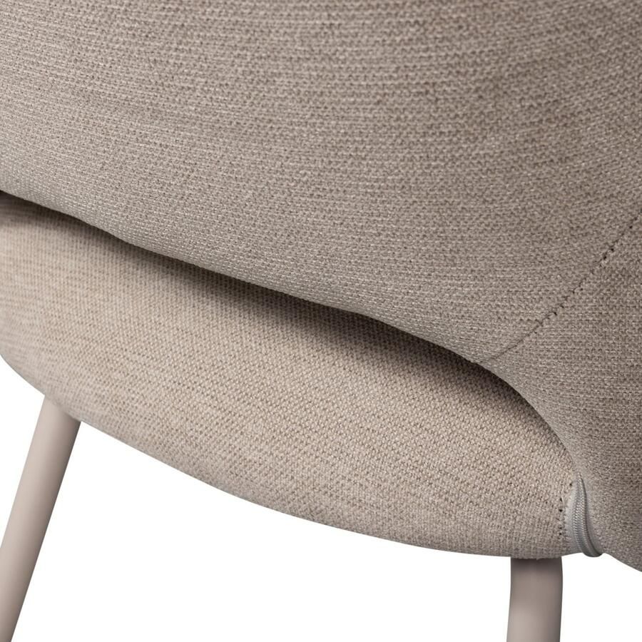 WOOOD Eetkamerstoel Jenny gepolsterd 4-poots onderstel h 80 cm x b 58 cm (set 2 stuks) - Foto 2