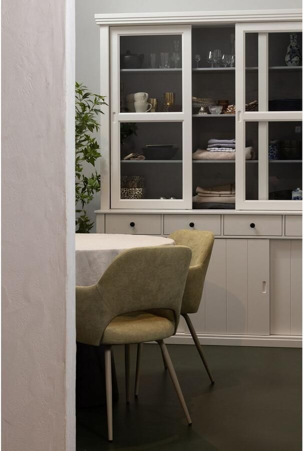 WOOOD Eetkamerstoel Jenny gepolsterd 4-poots onderstel h 80 cm x b 58 cm (set 2 stuks) - Foto 7