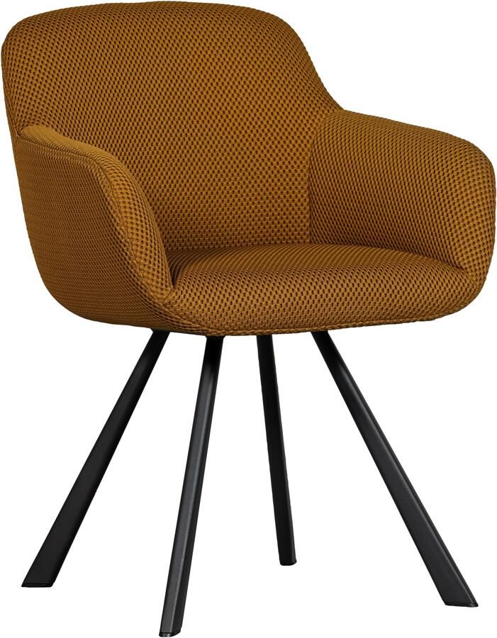 WOOOD Eetkamerstoel Juno Frame van metaal gepolsterd met zacht mesh-stof H 79 cm - Foto 8