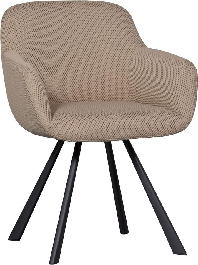 WOOOD Eetkamerstoel Juno Frame van metaal gepolsterd met zacht mesh-stof H 79 cm - Foto 6