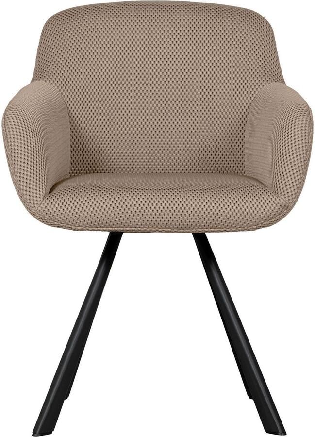 WOOOD Eetkamerstoel Juno Frame van metaal gepolsterd met zacht mesh-stof H 79 cm - Foto 5