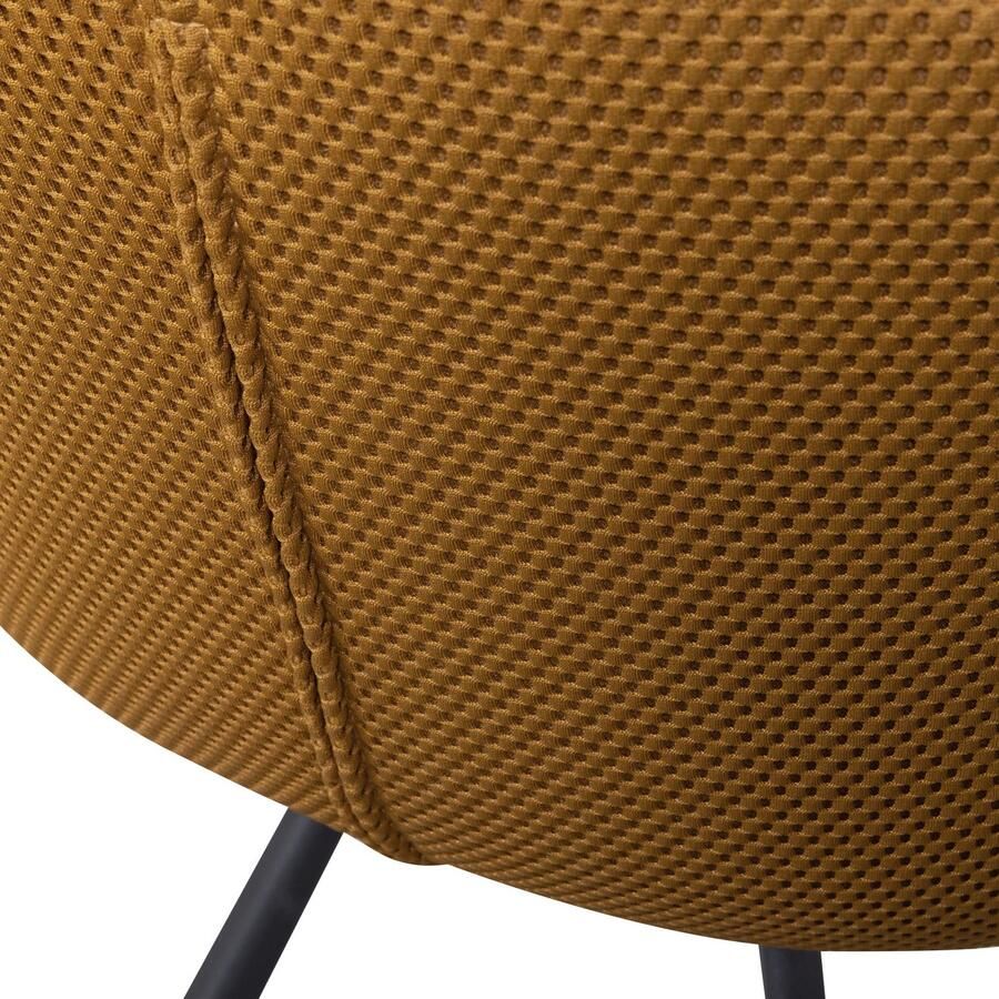 WOOOD Eetkamerstoel Juno Frame van metaal gepolsterd met zacht mesh-stof H 79 cm