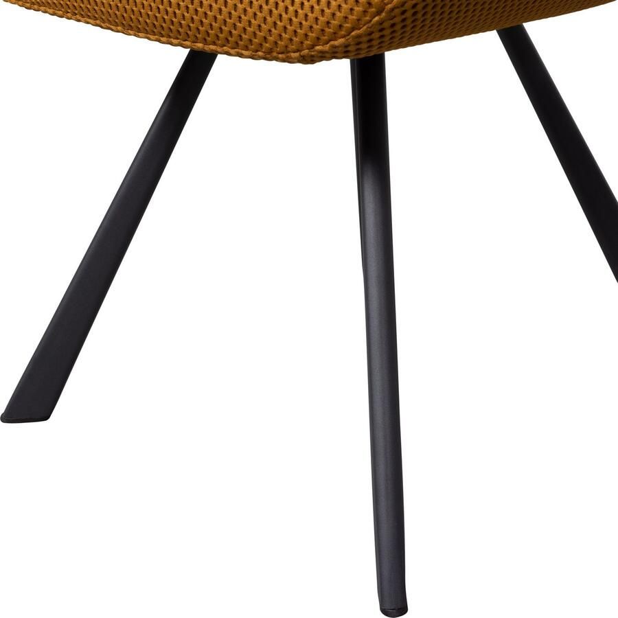 WOOOD Eetkamerstoel Juno Frame van metaal gepolsterd met zacht mesh-stof H 79 cm - Foto 2