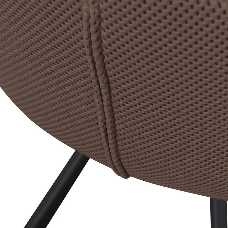 WOOOD Eetkamerstoel Juno Frame van metaal gepolsterd met zacht mesh-stof H 79 cm