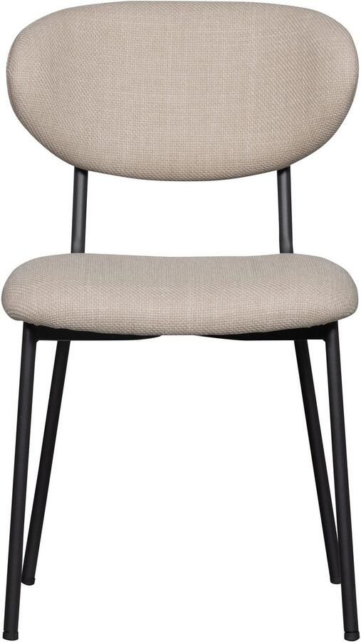 WOOOD Eetkamerstoel KJELD gevoerd met geweven stof hoogte 79 cm (set 2 stuks) - Foto 7