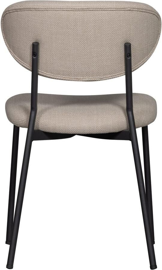 WOOOD Eetkamerstoel KJELD gevoerd met geweven stof hoogte 79 cm (set 2 stuks) - Foto 6