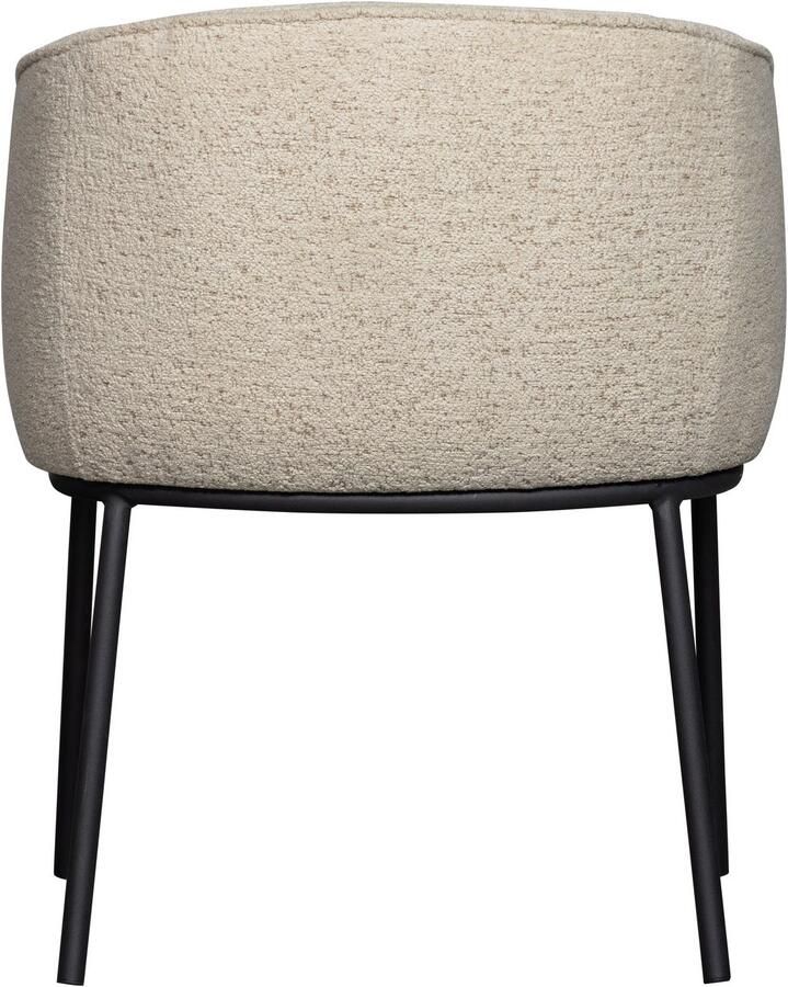 WOOOD Eetkamerstoel Leon met bouclé-stof 4-poots onderstel h 77 cm x b 61 cm - Foto 6