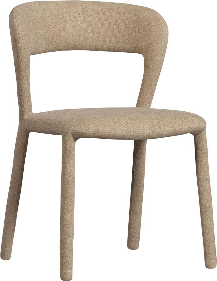 BePureHome Noble Eetkamerstoel Bekleed Van Top Tot Teen Quick Geweven Stof Zand Beige 76x51x56 cm - Foto 9